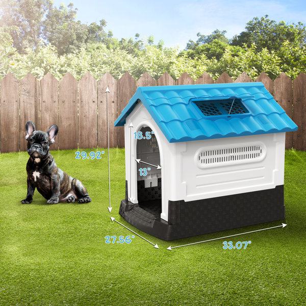 Tucker Murphy Pet™ Delphis 33 Inch Plastic Dog House Outdoor Indoor